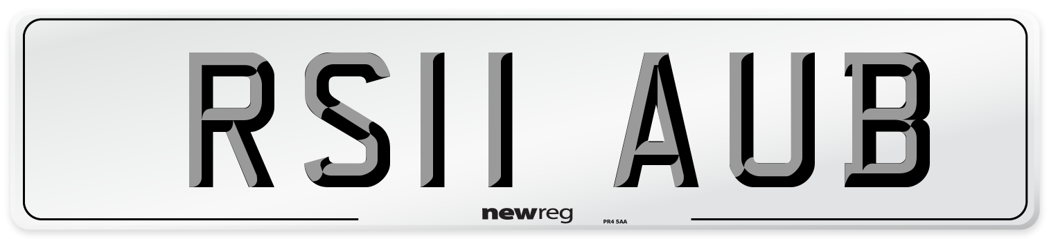 RS11 AUB Number Plate from New Reg